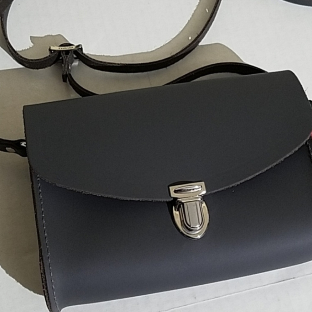 Cambridge Satchel Crossbody in Blue/Gray Stone Dapple Matte color